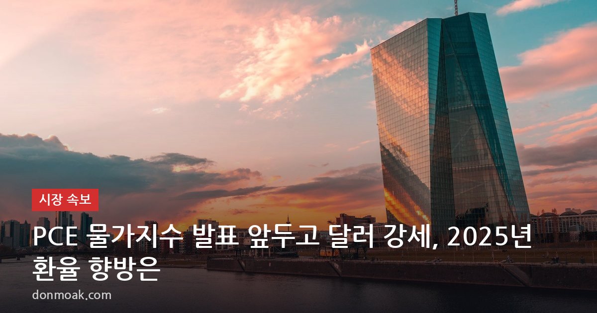 PCE 물가지수 발표 앞두고 달러 강세, 2025년 환율 향방은
