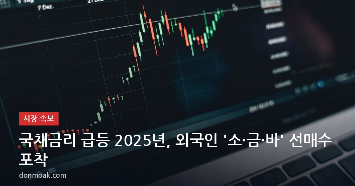 국채금리 급등 2025년, 외국인 ‘소·금·바’ 선매수 포착